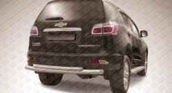 Двойная защита заднего бампера из двух труб диаметром 76 и 57 мм Slitkoff Chevrolet Trailblazer  GM800 (2012-2016) дорестайлинг