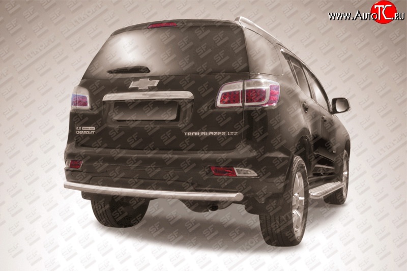 11 599 р. Одинарная защита заднего бампера из трубы диаметром 57 мм Slitkoff  Chevrolet Trailblazer  GM800 (2012-2016) дорестайлинг (Нержавейка, Полированная)  с доставкой в г. Керчь