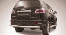 Одинарная защита заднего бампера из трубы диаметром 76 мм Slitkoff Chevrolet Trailblazer  GM800 (2012-2016) дорестайлинг