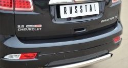 17 749 р. Защита заднего бампера (Ø63 мм, нержавейка) SLITKOFF  Chevrolet Trailblazer  GM800 (2012-2016) дорестайлинг  с доставкой в г. Керчь. Увеличить фотографию 2