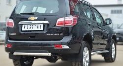 17 749 р. Защита заднего бампера (Ø63 мм, нержавейка) SLITKOFF  Chevrolet Trailblazer  GM800 (2012-2016) дорестайлинг  с доставкой в г. Керчь. Увеличить фотографию 4