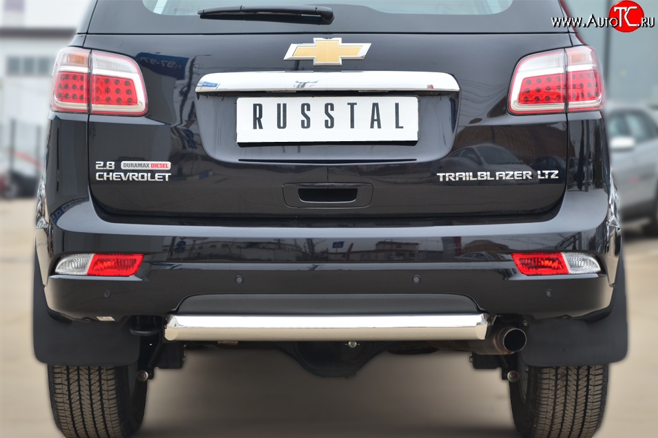 18 999 р. Одинарная защита заднего бампера из трубы диаметром 76 мм SLITKOFF  Chevrolet Trailblazer  GM800 (2012-2016) дорестайлинг  с доставкой в г. Керчь