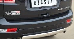 20 999 р. Защита заднего бампера (Ø75x42 мм, нержавейка) SLITKOFF  Chevrolet Trailblazer  GM800 (2012-2016) дорестайлинг  с доставкой в г. Керчь. Увеличить фотографию 2