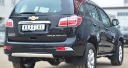 20 999 р. Защита заднего бампера (Ø75x42 мм, нержавейка) SLITKOFF  Chevrolet Trailblazer  GM800 (2012-2016) дорестайлинг  с доставкой в г. Керчь. Увеличить фотографию 4