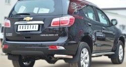 18 599 р. Защита заднего бампера (Ø63 мм уголки, нержавейка) SLITKOFF  Chevrolet Trailblazer  GM800 (2012-2016) дорестайлинг  с доставкой в г. Керчь. Увеличить фотографию 4