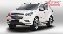Декоративный элемент решетки радиатора Souz-96 (d16) Chevrolet Trailblazer GM800 дорестайлинг (2012-2016)