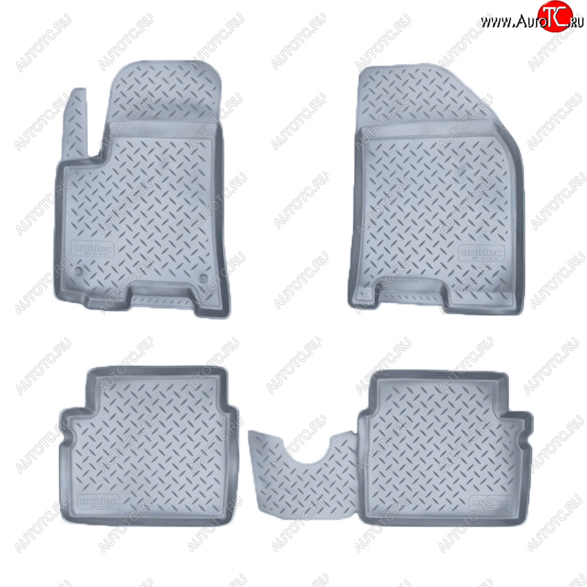 2 789 р. Коврики салона Norplast Unidec  Chevrolet Aveo ( T200,  T250) (2002-2011) хэтчбек 5 дв, седан, седан рестайлинг, хэтчбек 5 дв рестайлинг (Цвет: серый)  с доставкой в г. Керчь