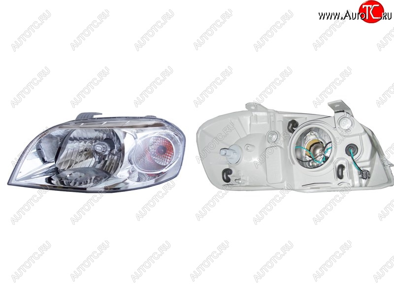 2 859 р. Левая передняя фара SAT (не под электрокорректор)  Chevrolet Aveo  T250 (2006-2011), Daewoo Kalos (2002-2008)  с доставкой в г. Керчь