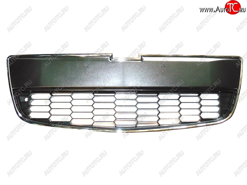 1 499 р. Решетка радиатора SAT (нижняя, черная с хромом) Chevrolet Aveo T300 хэтчбек (2011-2015) (Неокрашенная)  с доставкой в г. Керчь