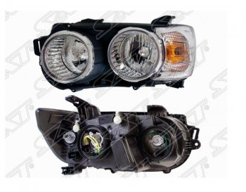 Левая фара SAT (окантовка хром) Chevrolet Aveo  T300 (2011-2015) седан, хэтчбек