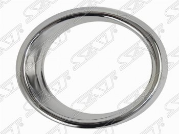 Левая рамка противотуманной фары SAT (хром) Chevrolet Aveo  T250 (2006-2011) хэтчбек 5 дв рестайлинг