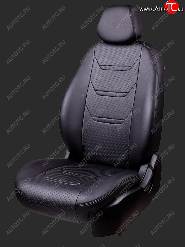 7 799 р. Чехлы для сидений Lord Autofashion Турин 2 (экокожа, спинка 60/40, 2 Г-образных подголовника)  Chevrolet Aveo  T300 (2011-2015) седан, хэтчбек (Черный/Черный/Черный/Черный)  с доставкой в г. Керчь