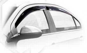 3 209 р. Дефлектора окон CA-Plastiс Chevrolet Aveo T300 седан (2011-2015) (серия Classic полупрозрачный, без хром. молдинга , Chrome base )  с доставкой в г. Керчь. Увеличить фотографию 2