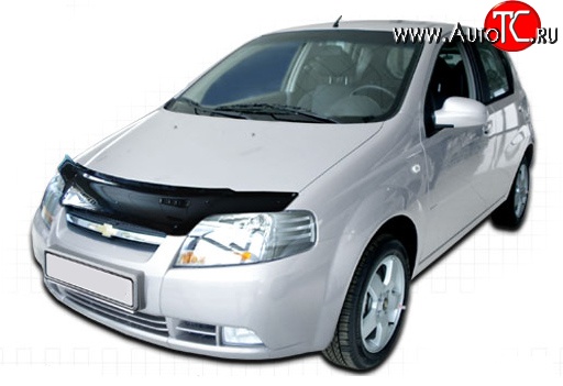 2 699 р. Дефлектор капота NovLine Chevrolet Aveo T200 хэтчбек 5 дв (2002-2008)  с доставкой в г. Керчь