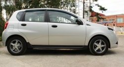 6 749 р. Накладки порогов RA  Chevrolet Aveo  T250 (2006-2011) хэтчбек 5 дв рестайлинг (Поверхность глянец (под окраску), Неокрашенные)  с доставкой в г. Керчь. Увеличить фотографию 2