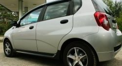 6 749 р. Накладки порогов RA  Chevrolet Aveo  T250 (2006-2011) хэтчбек 5 дв рестайлинг (Поверхность глянец (под окраску), Неокрашенные)  с доставкой в г. Керчь. Увеличить фотографию 4