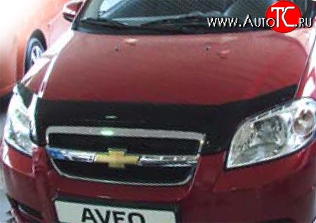 2 699 р. Дефлектор капота NovLine Chevrolet Aveo T250 седан рестайлинг (2006-2011)  с доставкой в г. Керчь