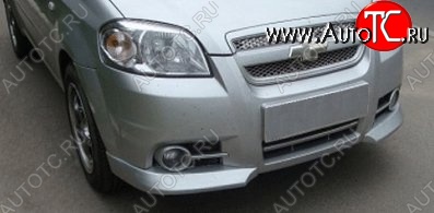 2 999 р. Клыки на передний бампер CT v2 Chevrolet Aveo T250 седан рестайлинг (2006-2011) (Неокрашенная)  с доставкой в г. Керчь