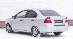 1 039 р. Защитная накладка на задний бампер RA Chevrolet Aveo T250 седан рестайлинг (2006-2011)  с доставкой в г. Керчь. Увеличить фотографию 2