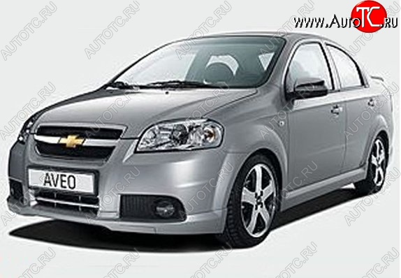 5 099 р. Пороги накладки CT v2 Chevrolet Aveo T250 седан рестайлинг (2006-2011) (Неокрашенные)  с доставкой в г. Керчь