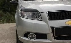 739 р. Реснички на фары CT v2 Chevrolet Aveo T250 хэтчбек 5 дв рестайлинг (2006-2011) (Неокрашенные)  с доставкой в г. Керчь. Увеличить фотографию 2