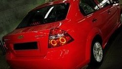 7 199 р. Задний бампер CT Chevrolet Aveo T250 седан рестайлинг (2006-2011) (Неокрашенный)  с доставкой в г. Керчь. Увеличить фотографию 3