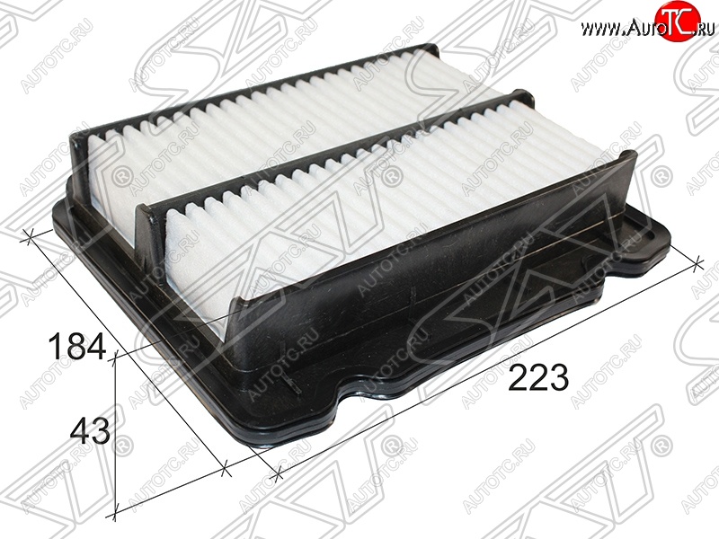 261 р. Фильтр воздушный двигателя SAT (223*184*43)  Chevrolet Aveo  T250 (2006-2011), Chevrolet Kalos (2002-2008), Ravon Nexia R3 (2016-2020)  с доставкой в г. Керчь