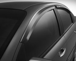 1 869 р. Дефлекторы окон (ветровики) SIM 4 шт Chevrolet Aveo T300 седан (2011-2015)  с доставкой в г. Керчь. Увеличить фотографию 2