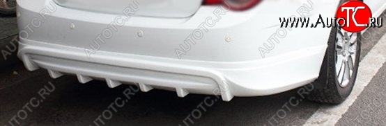 4 199 р. Накладка на задний бампер CT Chevrolet Aveo T300 седан (2011-2015) (Неокрашенная)  с доставкой в г. Керчь