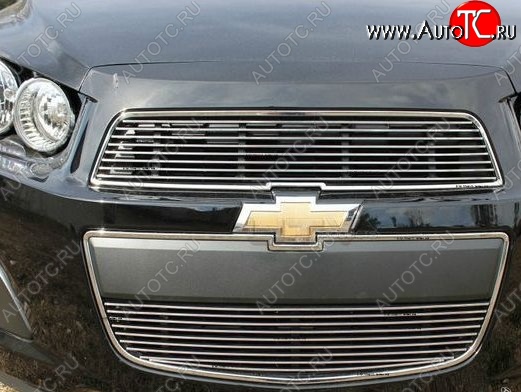 5 499 р. Декоративные вставки решетки радиатора и переднего бампера CT Chevrolet Aveo T300 хэтчбек (2011-2015) (Неокрашенная)  с доставкой в г. Керчь