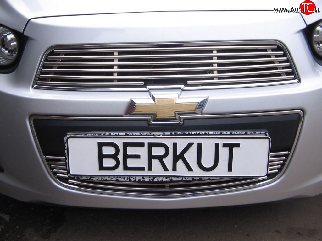 3 999 р. Декоративная вставка воздухозаборника Berkut Chevrolet Aveo T300 седан (2011-2015)  с доставкой в г. Керчь
