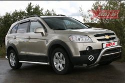 18 314 р. Защита переднего бампера Souz-96 (d76) Chevrolet Captiva  дорестайлинг (2006-2011)  с доставкой в г. Керчь. Увеличить фотографию 2