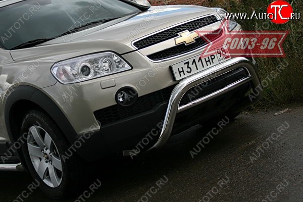 18 314 р. Защита переднего бампера Souz-96 (d76) Chevrolet Captiva  дорестайлинг (2006-2011)  с доставкой в г. Керчь