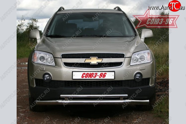 16 514 р. Защита переднего бампера двойная Souz-96 (d76/42) Chevrolet Captiva  дорестайлинг (2006-2011)  с доставкой в г. Керчь