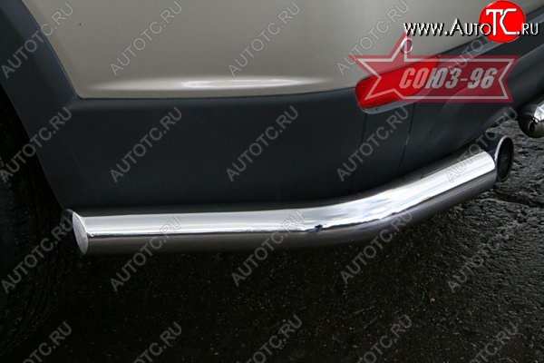 11 249 р. Защита заднего бампера Souz-96 (d76) Chevrolet Captiva  дорестайлинг (2006-2011)  с доставкой в г. Керчь