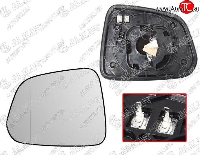 1 339 р. Левое полотно зеркала ALCAR (асферическое с обогревом) Chevrolet Captiva 1-ый рестайлинг (2011-2013)  с доставкой в г. Керчь