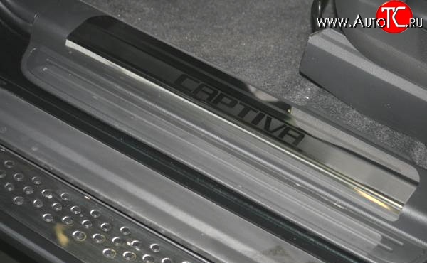 2 789 р. Комплект накладок на порожки автомобиля Novline Chevrolet Captiva  дорестайлинг (2006-2011)  с доставкой в г. Керчь