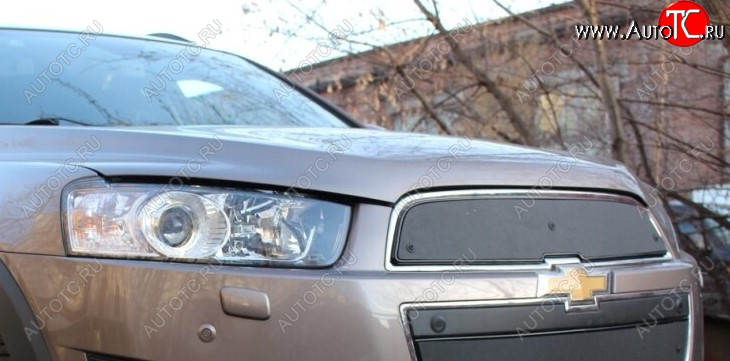 599 р. Зимняя заглушка решетки радиатора Стрелка 11 Премиум Chevrolet Captiva 2-ой рестайлинг (2013-2016)  с доставкой в г. Керчь