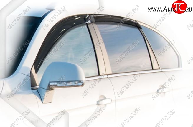 2 159 р. Дефлектора окон CA-Plastiс  Chevrolet Captiva (2013-2016) 2-ой рестайлинг (Classic полупрозрачный, Без хром.молдинга)  с доставкой в г. Керчь