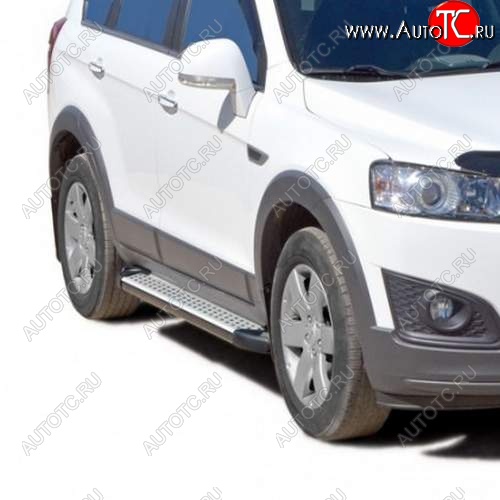 29 899 р. Порожки для ног Бумер (алюминий)  Chevrolet Captiva (2011-2013) 1-ый рестайлинг  с доставкой в г. Керчь