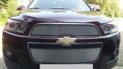 3 199 р. Сетка на бампер Russtal (хром) Chevrolet Captiva 1-ый рестайлинг (2011-2013)  с доставкой в г. Керчь. Увеличить фотографию 4