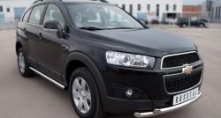 18 799 р. Защита переднего бампера (2 трубыØ63 мм, нержавейка) SLITKOFF Chevrolet Captiva 1-ый рестайлинг (2011-2013)  с доставкой в г. Керчь. Увеличить фотографию 4