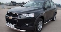 18 899 р. Защита переднего бампера (2 трубыØ76 и 63 мм, нержавейка) SLITKOFF  Chevrolet Captiva (2011-2013) 1-ый рестайлинг  с доставкой в г. Керчь. Увеличить фотографию 4