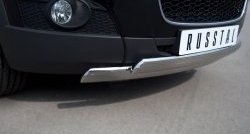 16 849 р. Защита переднего бампера (2 трубыØ75х42 мм, нержавейка) Russtal Chevrolet Captiva 1-ый рестайлинг (2011-2013)  с доставкой в г. Керчь. Увеличить фотографию 2