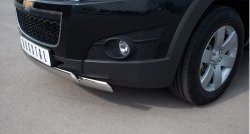 16 849 р. Защита переднего бампера (2 трубыØ75х42 мм, нержавейка) Russtal Chevrolet Captiva 1-ый рестайлинг (2011-2013)  с доставкой в г. Керчь. Увеличить фотографию 3