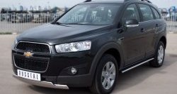 16 849 р. Защита переднего бампера (2 трубыØ75х42 мм, нержавейка) Russtal Chevrolet Captiva 1-ый рестайлинг (2011-2013)  с доставкой в г. Керчь. Увеличить фотографию 4