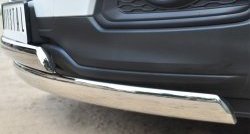 16 849 р. Защита переднего бампера (2 трубыØ75х42 мм, нержавейка) Russtal Chevrolet Captiva 2-ой рестайлинг (2013-2016)  с доставкой в г. Керчь. Увеличить фотографию 3