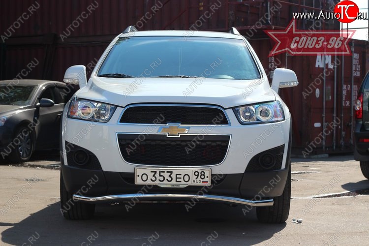 16 469 р. Защита переднего бампера одинарная Souz-96 Premium (d60) Chevrolet Captiva 1-ый рестайлинг (2011-2013)  с доставкой в г. Керчь