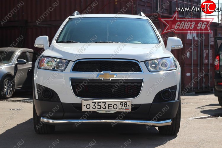 19 079 р. Защита переднего бампера одинарная Souz-96 Premium (d76) Chevrolet Captiva 1-ый рестайлинг (2011-2013)  с доставкой в г. Керчь