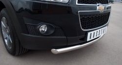 15 349 р. Одинарная защита переднего бампера диаметром 63 мм SLITKOFF  Chevrolet Captiva (2011-2013) 1-ый рестайлинг  с доставкой в г. Керчь. Увеличить фотографию 2